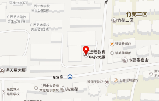 广西广播电视大学二级建造师区直考点地图